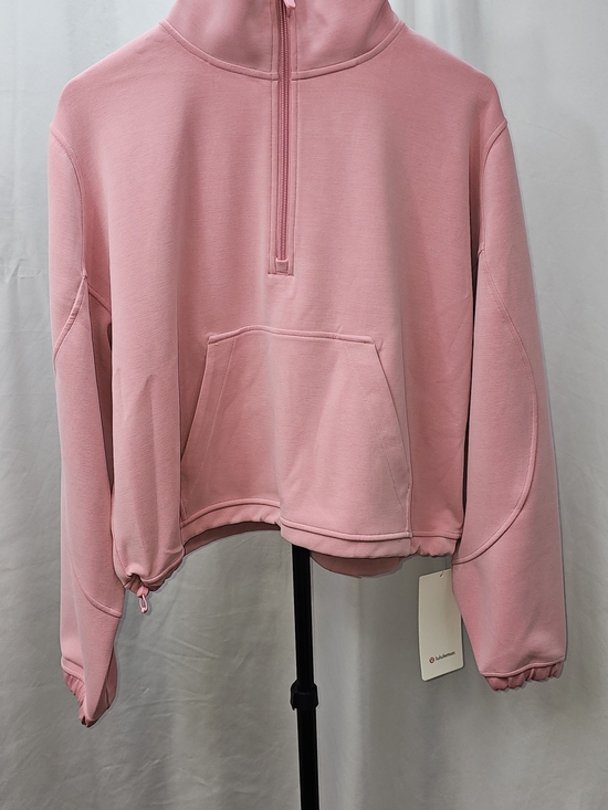 lululemon athletica Tops - Lululemon NWT Brushed Softstreme Half Zip Pink Tide Sz 12